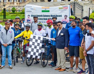 A Rotaract cycle expedition addresses global warming, illiteracy