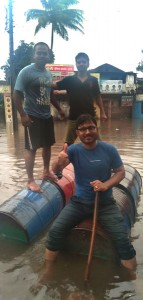 DRR Rahul Shivaji Mohite and his team at the rescue mission.