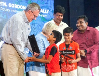 Chennai Rotaractors surprise RIPE McInally